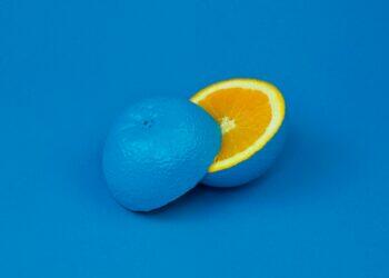 Blue colored orange (Unsplash | davisuko)