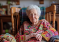 Grandma crocheting