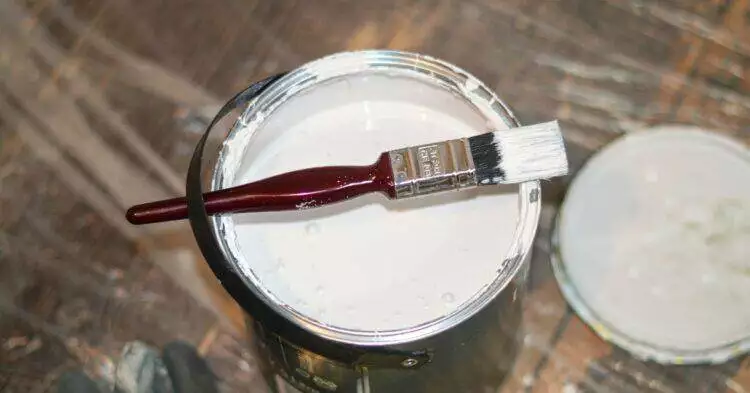 White paint and paintbrush (Unsplash | henry perks)