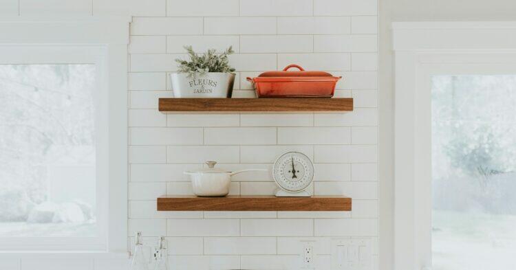 Modern kitchen shelves (Unsplash | Becca Tapert)