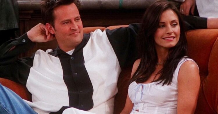 Still from 'Friends' showing Monica and Chandler (NBC)