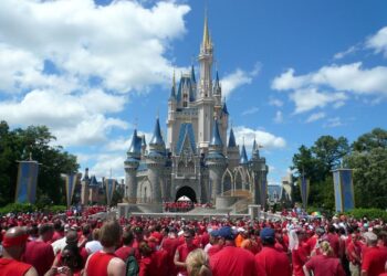 Wikimedia | https://commons.wikimedia.org/wiki/File:Cinderella_Castle_at_Magic_Kingdom_-_Gay_Day_-_2007.jpg