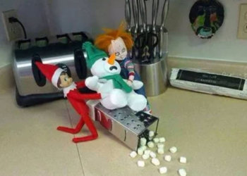 Pinterest / Bad Elf on a Shelf