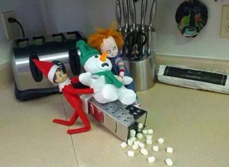 Pinterest / Bad Elf on a Shelf