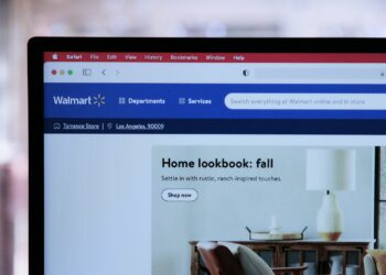 a computer screen with a Walmart web page on it