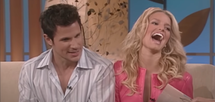 Jessica Simpson and Nick Lachey on talk show
