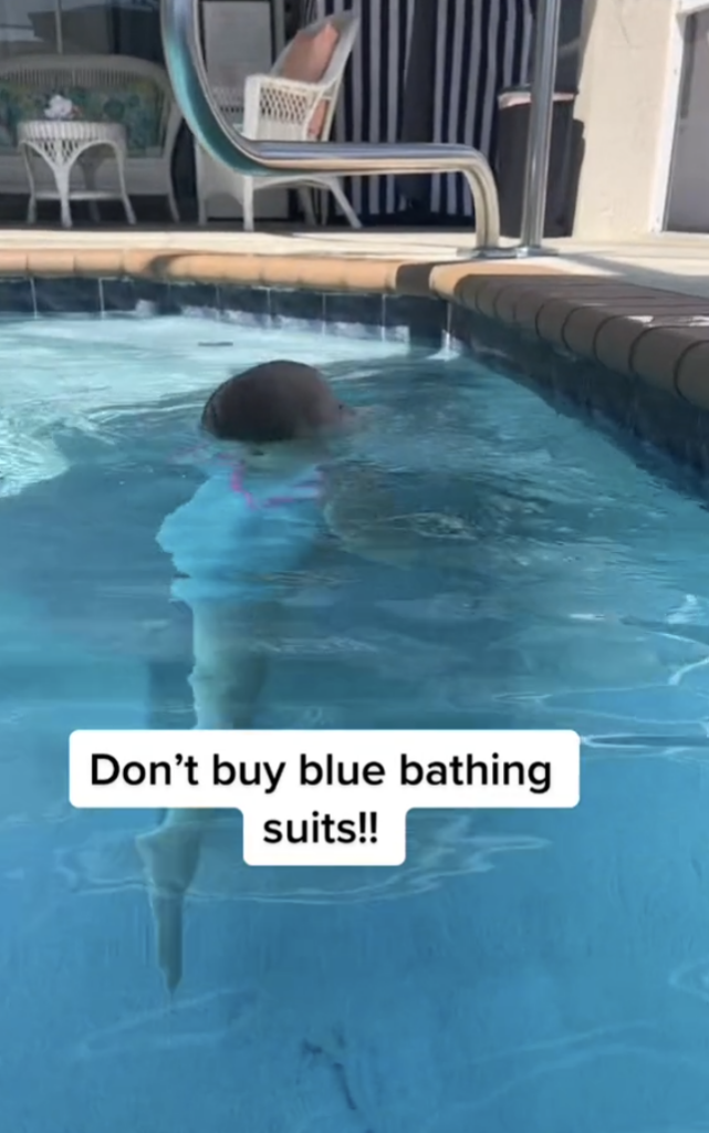 blue swimsuit danger for kids 