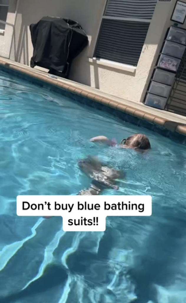 Blue Swimsuit Danger Kids