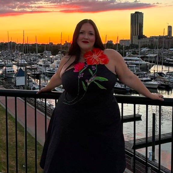 Megan in a dress