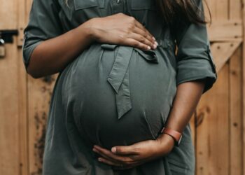 pregnant near door