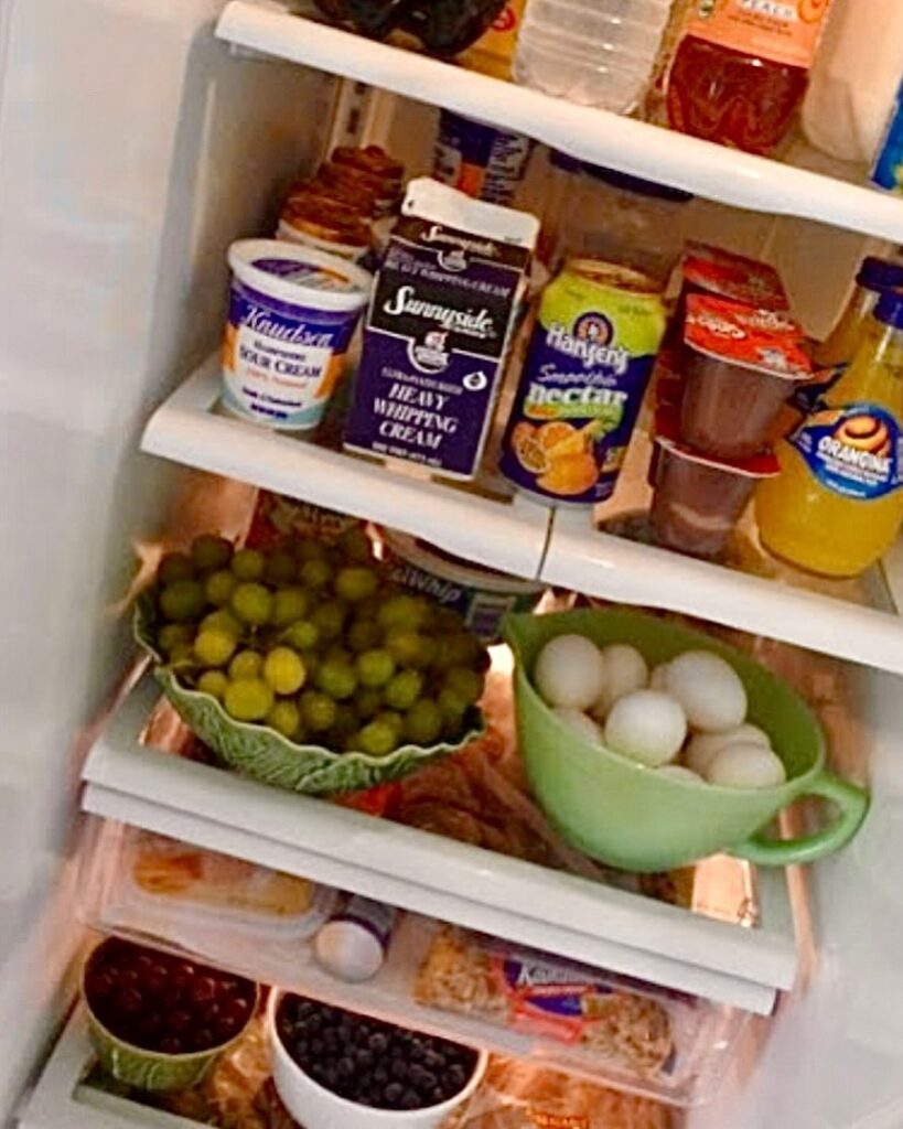 image of items in the fridge
