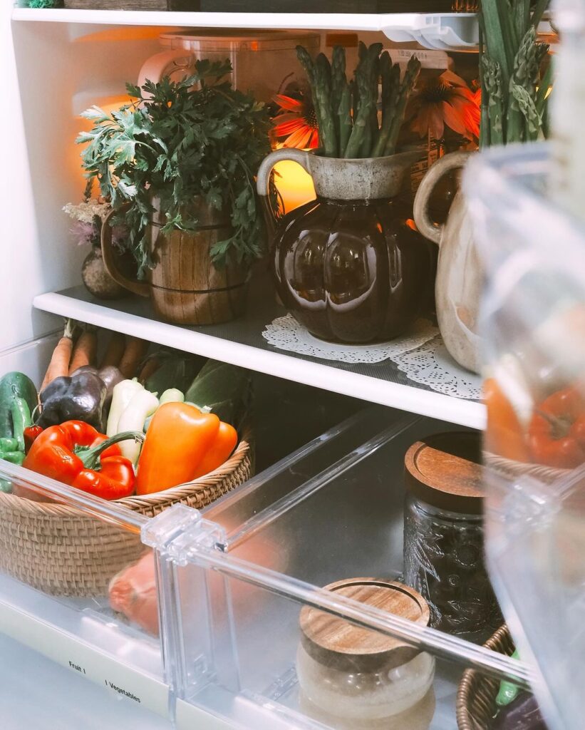 Instagram photo of fridge items