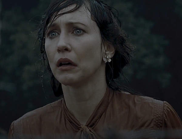 Vera Farmiga cries in the rain in the Boy in the Striped Pajamas
