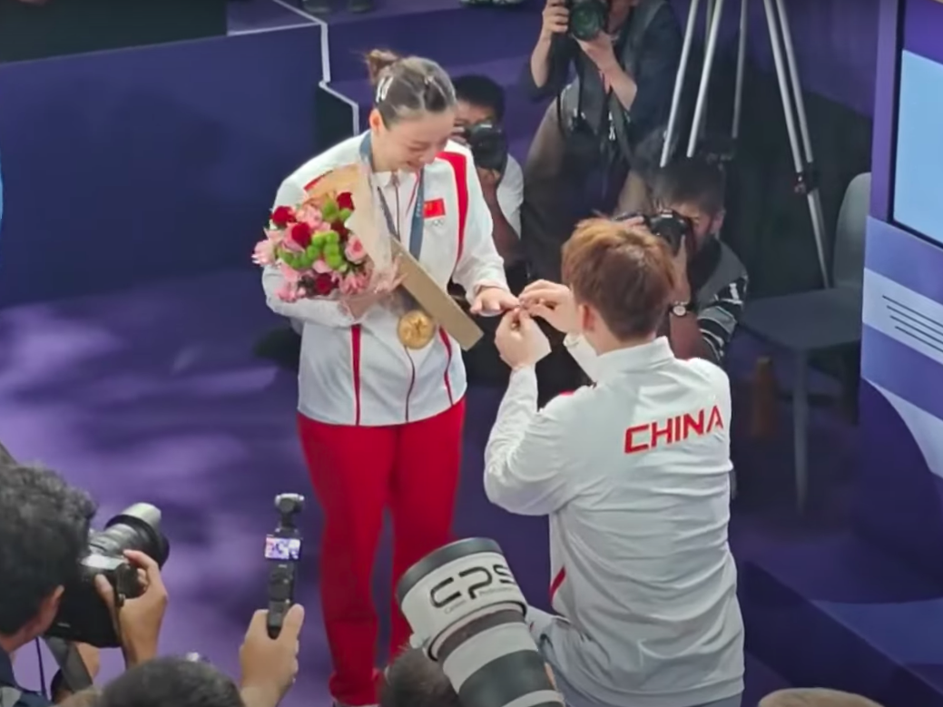 lLu Yuchen and Huang Yaqiong engagement 2024 Olympics