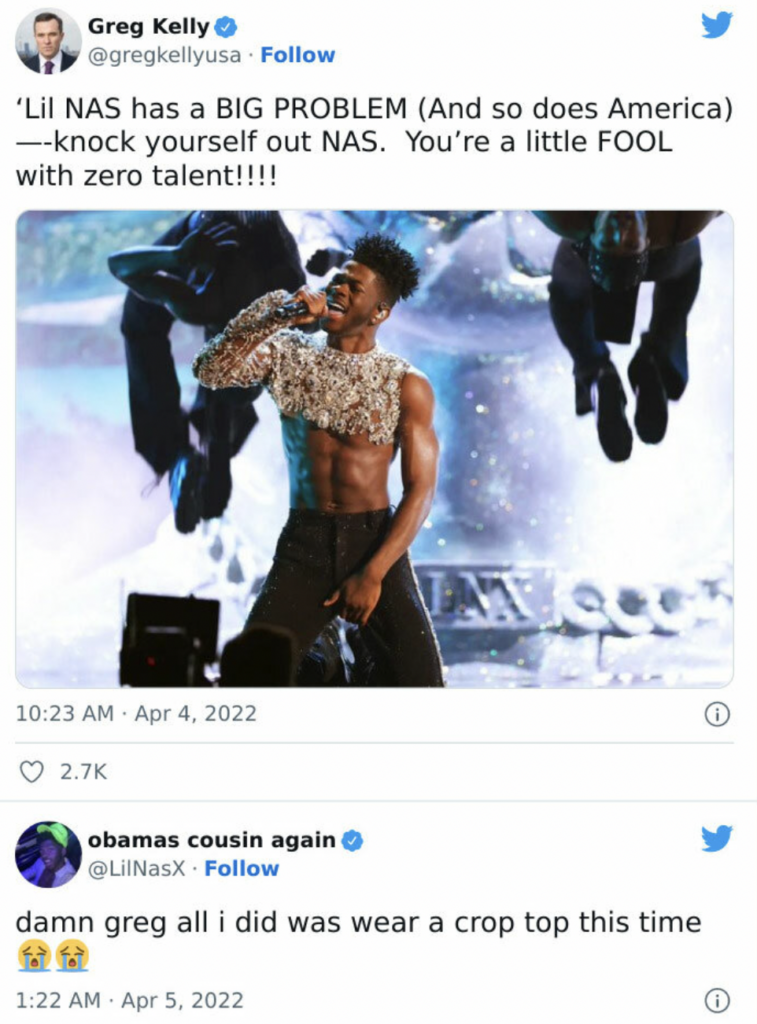 Lil Nas X Clap back