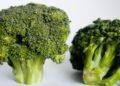 two broccoli heads