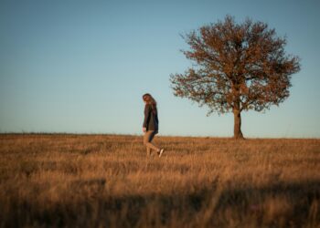 a man running in a field