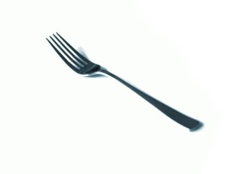 gray dining fork