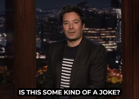 A gif of Jimmy Fallon from the Tonight Show saying 