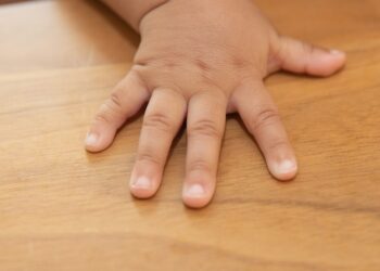 a close-up of a baby's hand