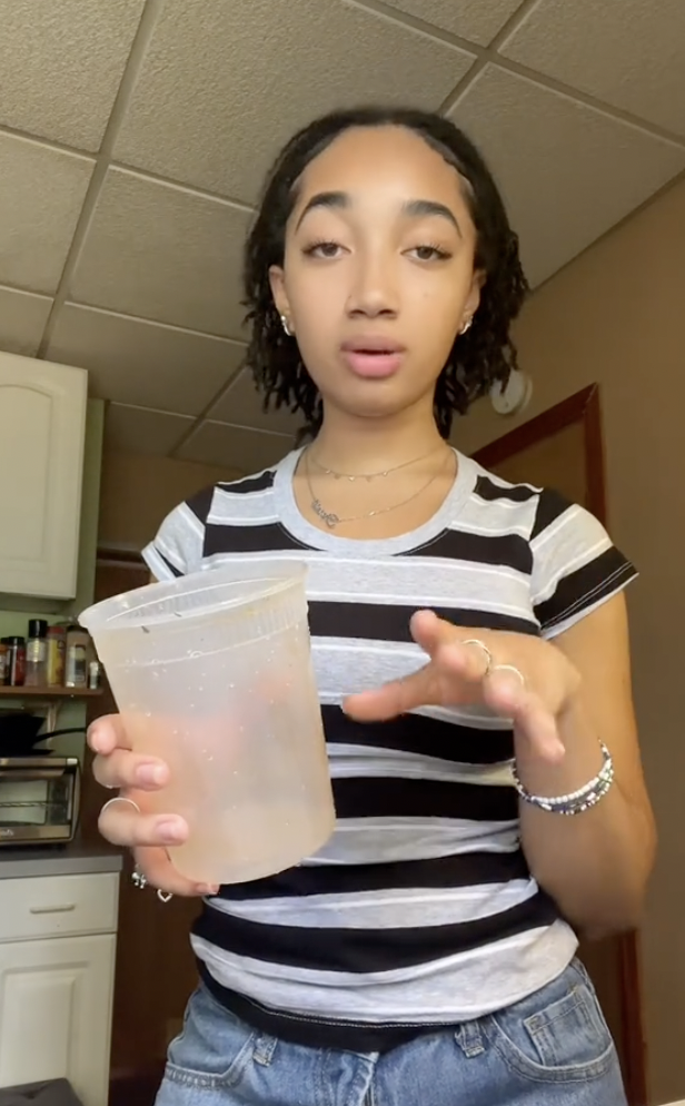 TikTok hack to cleaning stained food containers