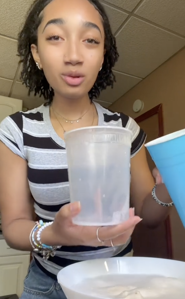 TikTok hack for cleaning containers