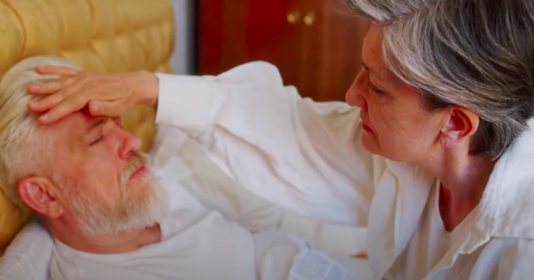 Sick elderly man stock footage via YouTube