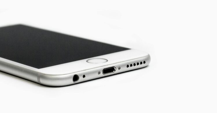 iphone on a white background