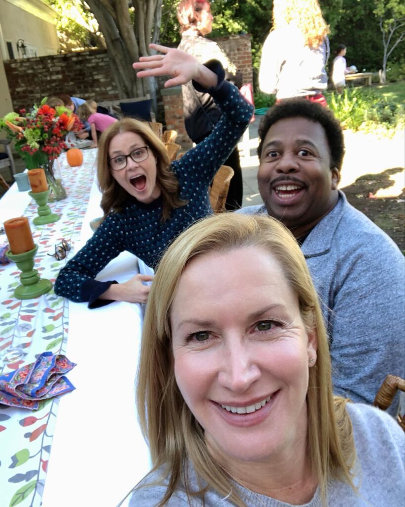 Jenna Fischer with 'The Office' cast