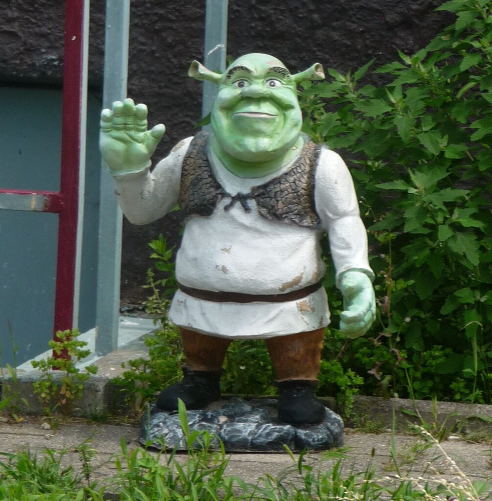a statue of shrek