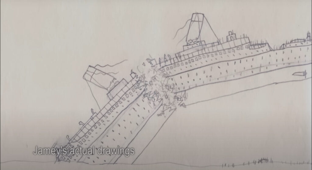 jayme’s drawing of the titanic