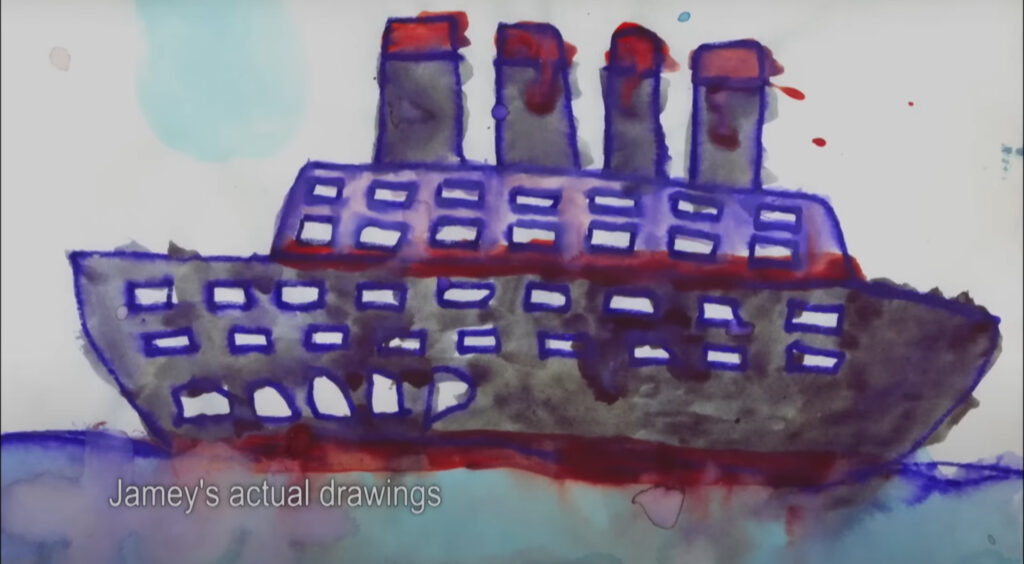 jayme’s drawing of the titanic