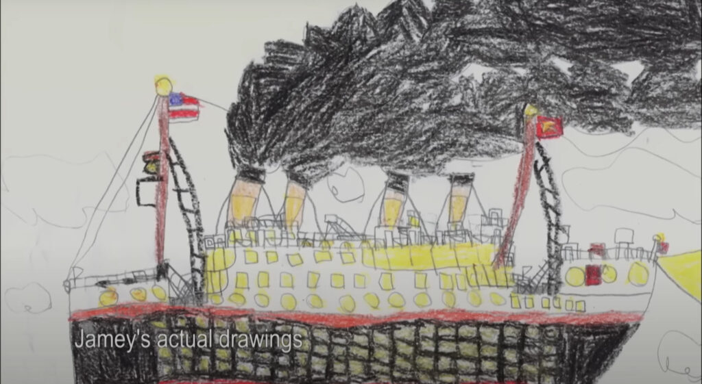 jayme’s drawing of the titanic