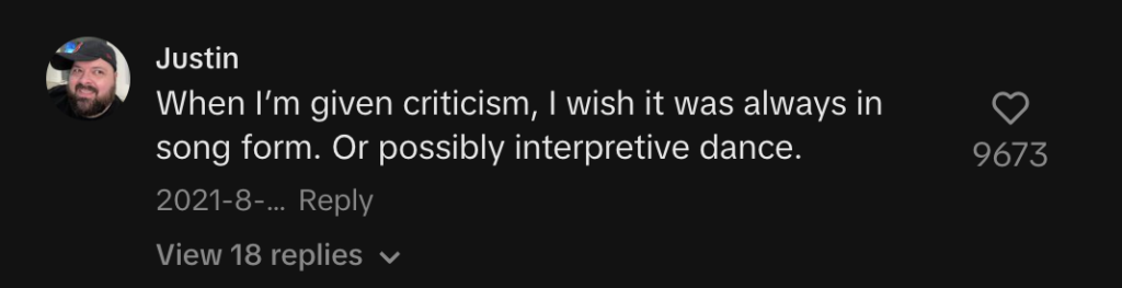 comment on TikTok