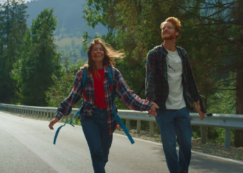 Young couple hiking stock footage via YouTube