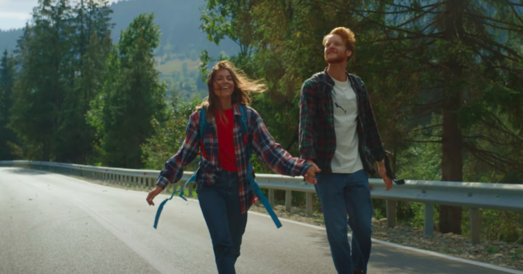Young couple hiking stock footage via YouTube