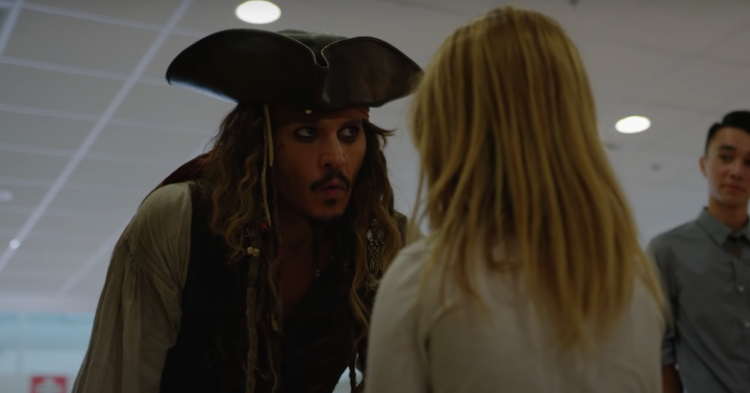 Johnny Depp visits BC Children’s Hospital as Jack Sparrow via YouTube