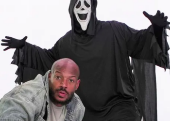 Marlon Wayans and Ghostface via Instagram
