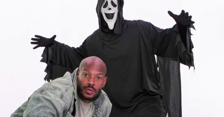 Marlon Wayans and Ghostface via Instagram