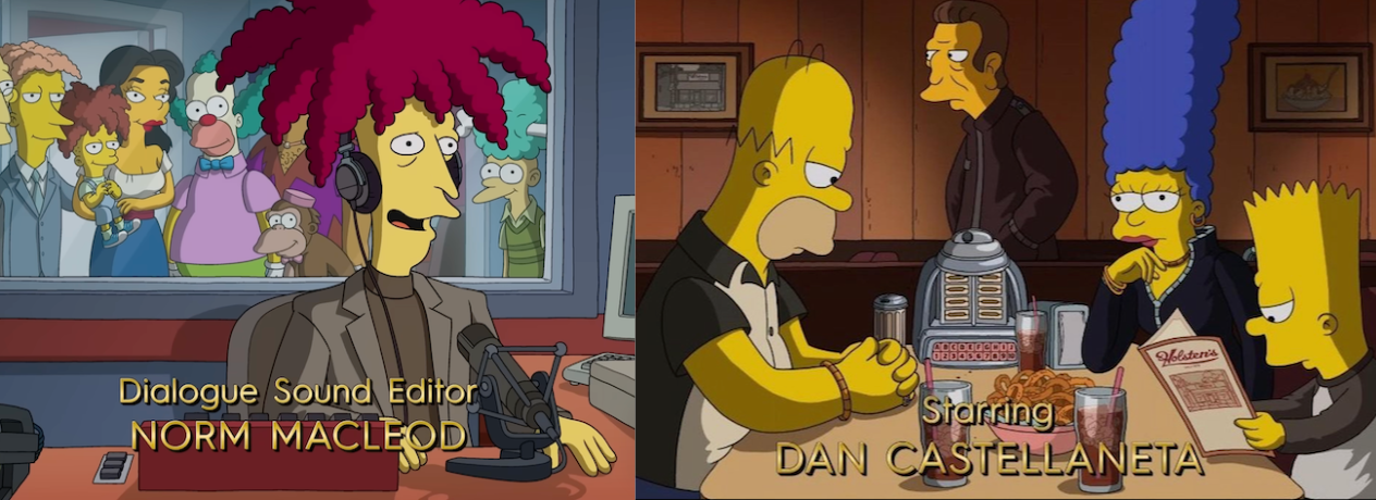 split screen of scenes from The Simpsons 'finale' episode