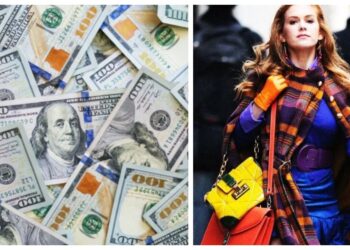 Money and woman shopping