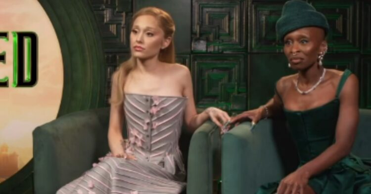 Ariana Grande and Cynthia Erivo during Out.com interview