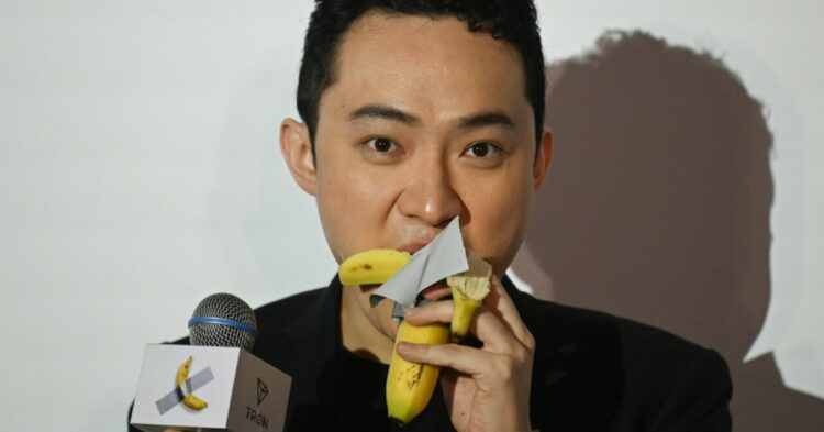 Justin Sun buys a banana for $6.2 million in an auction then eats it