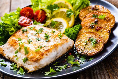 Fish and veggies
