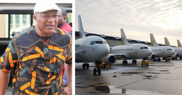 Emmanuel Nwude, airport.