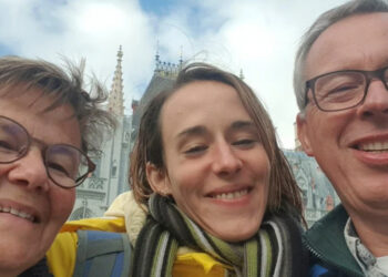 Esther Beukema and her parents.