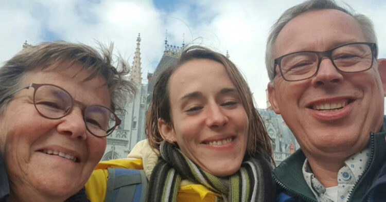 Esther Beukema and her parents.