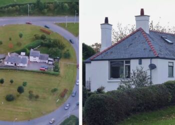 Welsh roundabout house.