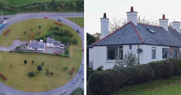 Welsh roundabout house.