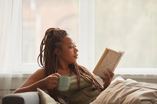 Woman reading a book